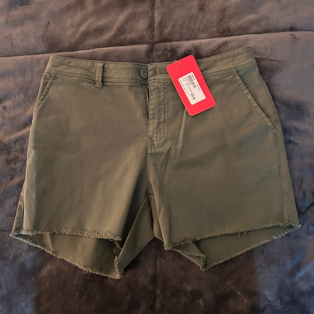 NWT Sanctuary Meadow Raw Hem Shorts in Washed Peace Green - 28